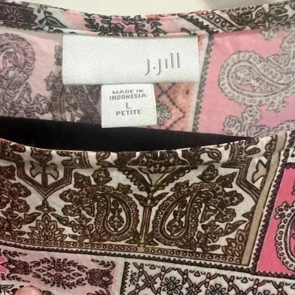 J. JILL MIXED PATTERN TOP SIZE LG - Picture 4 of 4